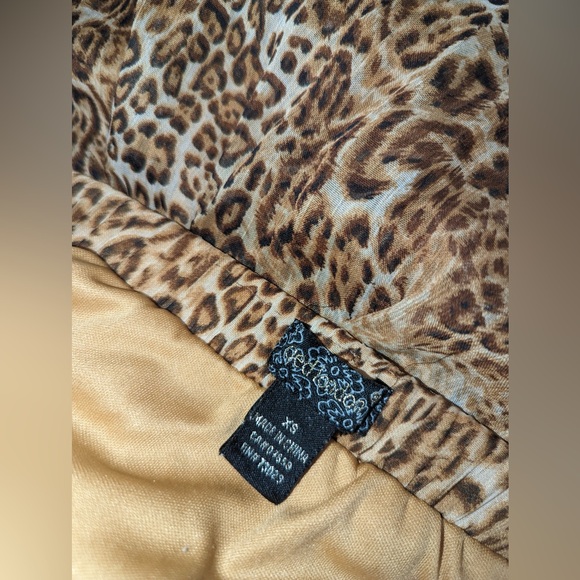 Mini Animal Print Dress With Maxi Sheer Overlay - Picture 8 of 12